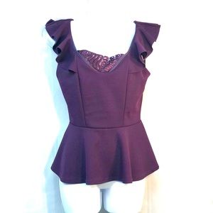 COPY - Charlotte Russe purple peplum top M